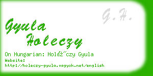 gyula holeczy business card